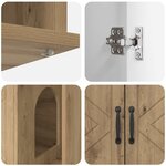 vidaXL Maison pour chat Chêne artisan 85 x 55 x 50 cm