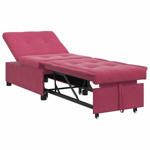 vidaXL Canapé-Lit Bordeaux 194 x 67 x 82 cm Velours
