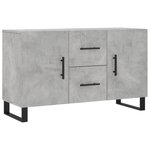 vidaXL Buffet gris béton 100x36x60 cm bois d'ingénierie