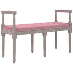 vidaXL Banc Rose 110x40x70 cm Velours