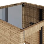vidaXL Salon de jardin avec coussins 4 Pièces beige résine tressée