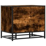 vidaXL Banc à chaussures chêne fumé bois d'ingénierie et métal