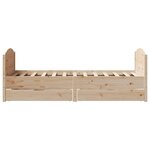 vidaXL Cadre de lit sans matelas 100x200 cm bois massif de pin