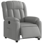 vidaXL Fauteuil inclinable électrique Gris clair Tissu