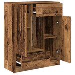 vidaXL Buffet avec tiroirs et portes vieux bois 73x31x90 cm