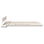 vidaXL Cadre de lit au sol avec tables de nuit blanc 140x200cm en bois massif