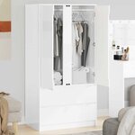 vidaXL Cabinet de salle de bain Blanc brillant 79 5 x 49 x 156 cm