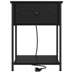 vidaXL Cabinet de chevet Chêne noir 42 x 41 x 56 cm Bois d'ingénierie
