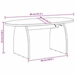 vidaXL Table basse Blanc 80 x 40 x 35 cm Bois massif en pin