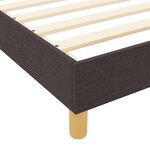 vidaXL Cadre de lit avec tête de lit Marron foncé 80 x 200 cm tissu