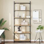 vidaXL Bibliothèque 6 niveaux chêne sonoma 76x32x192 cm