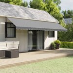 vidaXL Tissu de remplacement de cantonnière d’auvent rayure anthracite