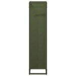 vidaXL Portant de bois chauffage vert olive 25x25x100 cm
