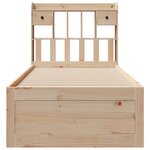 vidaXL Lit bibliothèque sans matelas 75x190 cm bois de pin massif