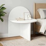 vidaXL Table de chevet Blanc 40 x 35 5 x 45 5 cm Bois d’ingénierie