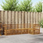 vidaXL Ensemble de canapé d'angle 5 Pièces Naturel Bois d'Acacia Massif