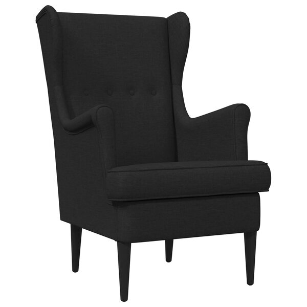 vidaXL Fauteuil Noir Tissu