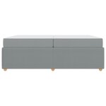 vidaXL Cadre de lit avec matelas Gris clair 200 x 200 cm tissu