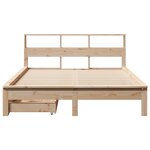 vidaXL Lit bibliothèque sans matelas 160x200 cm bois massif de pin
