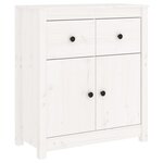 vidaXL Buffet blanc 70x35x80 cm bois massif de pin