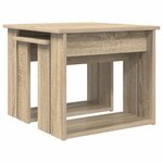 vidaXL Ensemble de tables basses 2 Pièces Chêne Sonoma Bois d'ingénierie