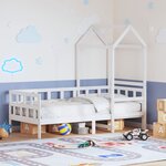 vidaXL Lit de jour avec toit sans matelas blanc 80x200 cm bois massif