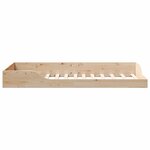 vidaXL Cadre de lit surélevé Marron 80 x 200 cm Bois massif en pin