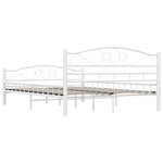vidaXL Cadre de lit sans matelas blanc métal 140x200 cm