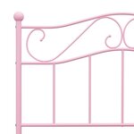 vidaXL Cadre de lit sans matelas rose métal 100x200 cm