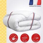 Couette tempérée anti-acariens VICTORIA 240 x 260 cm blanc