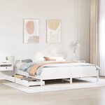 vidaXL Cadre de lit sans matelas blanc 200x200 cm bois massif de pin