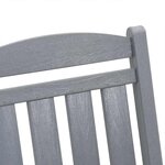 vidaXL Chaise Berçante de Jardin 3 Pièces Gris clair 38 x 38 x 46 cm