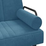 vidaXL Canapé-lit en forme de L bleu 260x140x70 cm velours