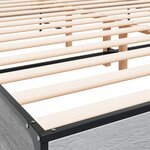 vidaXL Cadre de lit sans matelas sonoma gris 200x200 cm