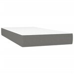 vidaXL Sommier à lattes de lit matelas LED Gris foncé 90x200cm Tissu