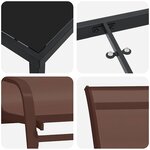 vidaXL Ensemble de salle à manger pour jardin 7 Pièces Marron