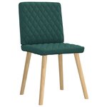 vidaXL Chaises à manger lot de 4 vert foncé tissu