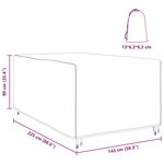 vidaXL Housse pour mobilier d'extérieur Noir 143 x 225 x 90 cm 420D