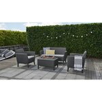 Keter Jeu de canapés de jardin 8 Pièces Salemo Graphite 236629