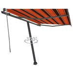vidaXL Auvent automatique sur pied 350x250 cm Orange/marron