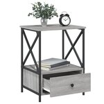 vidaXL Tables de chevet 2 Pièces sonoma gris 50x41x65 cm bois ingénierie
