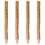 vidaXL Poteaux pointus de clôture 4 Pièces Bois de noisetier 120 cm
