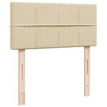 vidaXL Sommier à lattes de lit avec matelas Crème 80x200 cm Tissu