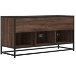 vidaXL Meuble TV chêne marron 100x35x50 cm bois d'ingénierie et métal