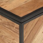 vidaXL Boîte de rangement 60x30x30 cm bois massif d'acacia et fer