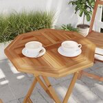 vidaXL Dessus de table 60x60x2 5 cm octogonal bois de teck massif
