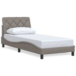 vidaXL Cadre de lit sans matelas taupe 90x190 cm tissu