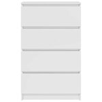 vidaXL Buffet Blanc brillant 60x35x98 5 cm Bois d'ingénierie