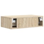 vidaXL Table d'appoint murale Chêne Sonoma 87 5 x 34 5 x 17 cm