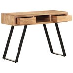 vidaXL Bureau 107x45x79 cm Bois d'acacia solide avec bord naturel
